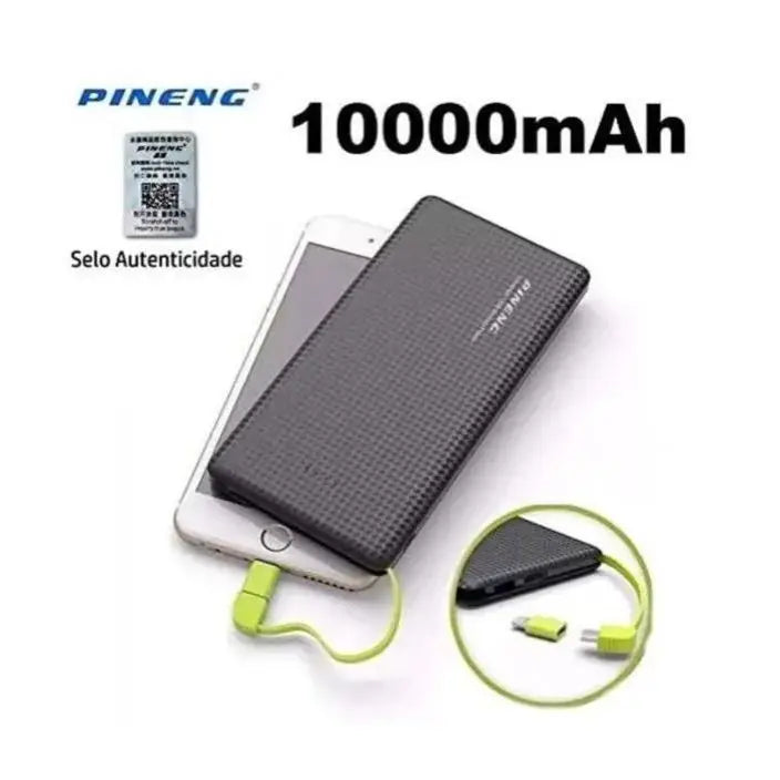 Power Bank 10.000mAh - Carregador Portátil Rápido para iPhone, Android